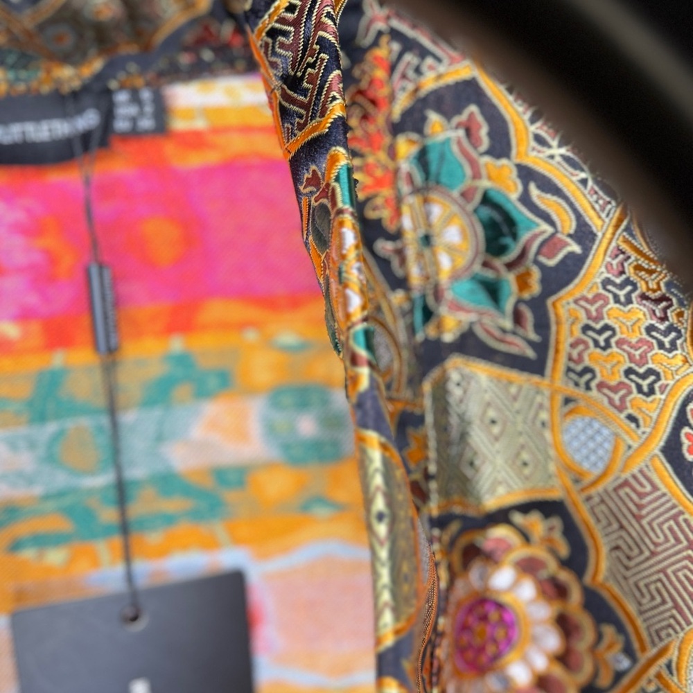 Colorful Patterned Long Jacket - Picture 4 of 4